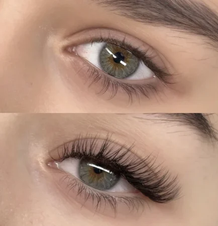 Classic Eyelash Extensions before and after