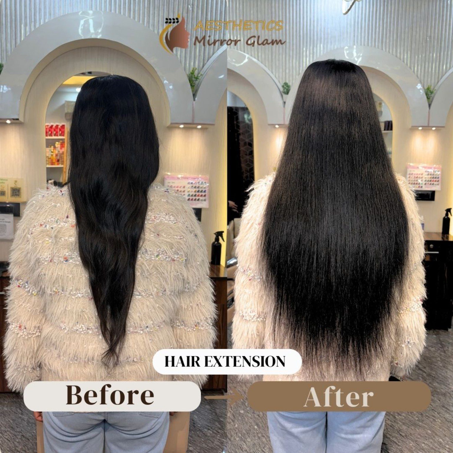 Get high-quality hair extensions in Sector 24 of Rohini. Aesthetics Mirror Glam Studio offers long, voluptuous hair that looks real. Make your appointment right now!