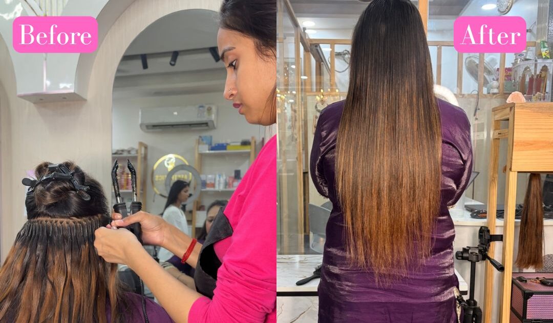 Colored hair extensions in delhi