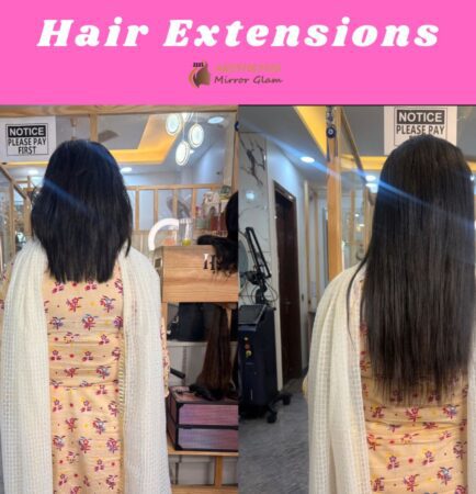 Hair extensions for short hairs aesthetics mirror glam studio