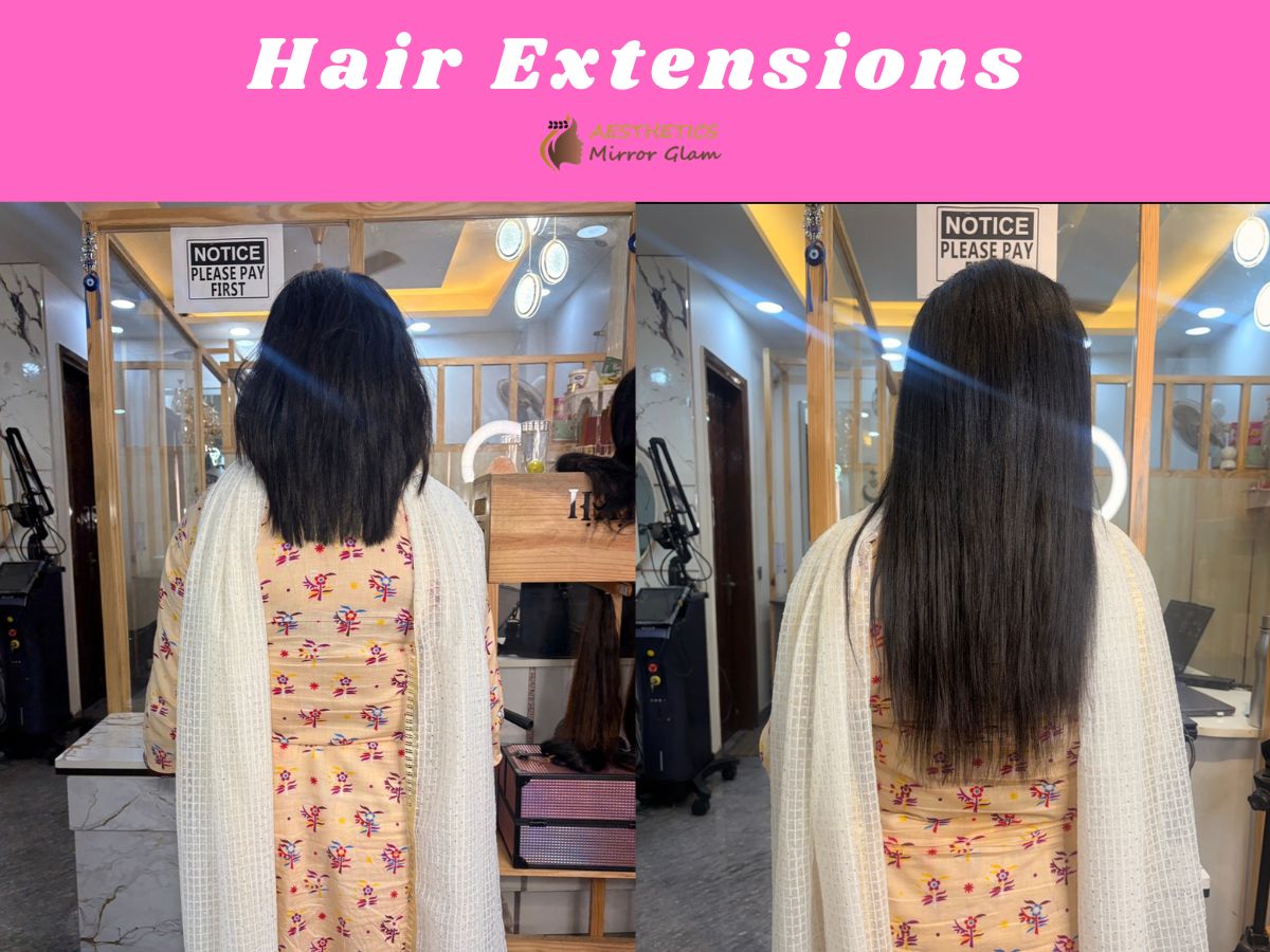 Hair extensions for short hairs aesthetics mirror glam studio