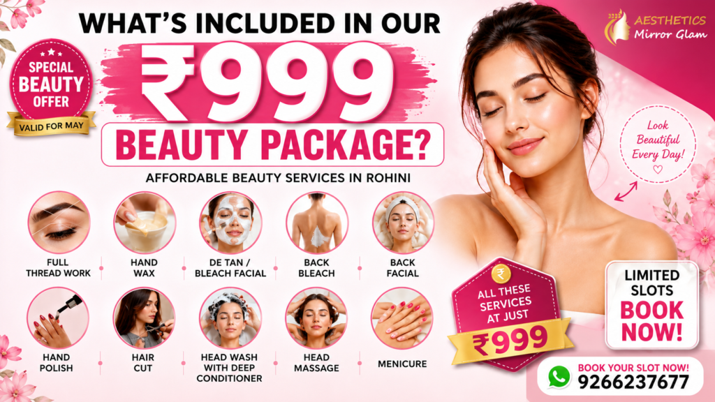 What's Included in Our ₹999 Beauty Package? | Affordable Beauty Services in Rohini