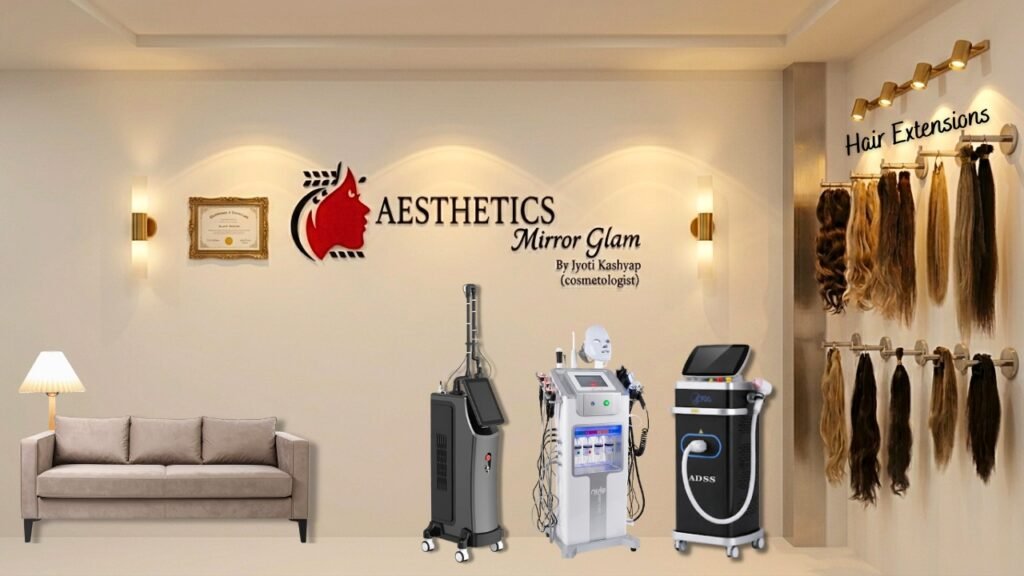 Aesthetics Mirror Glam Studio Rohini For Best Hydra Facial 