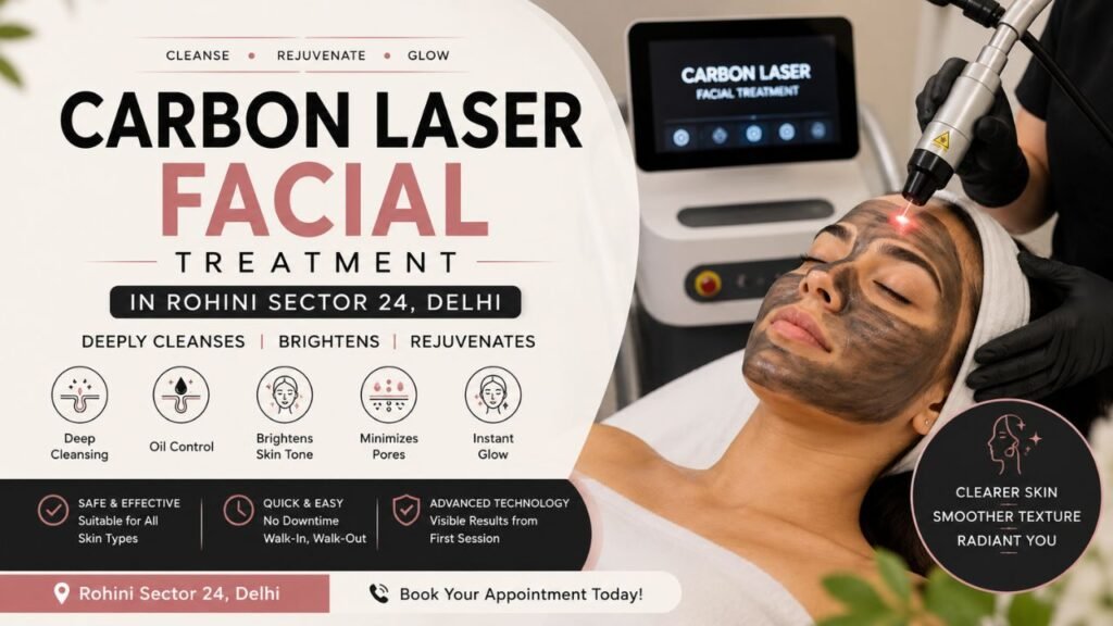 Carbon Laser Facial Treatment in Rohini Sector 24 Delhi