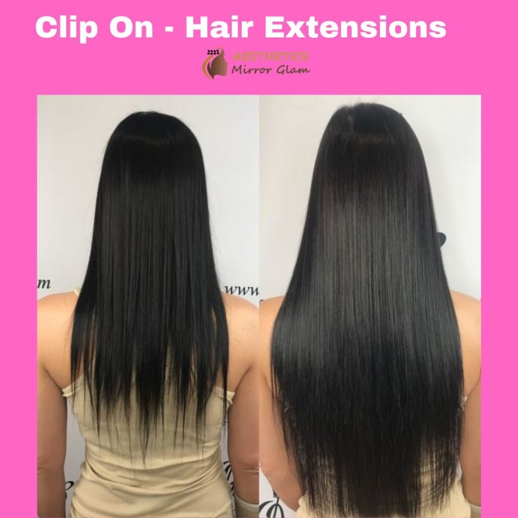 Clip-On-Hair-Extensions-at-aesthetics-mirror-glam-studio-rohini