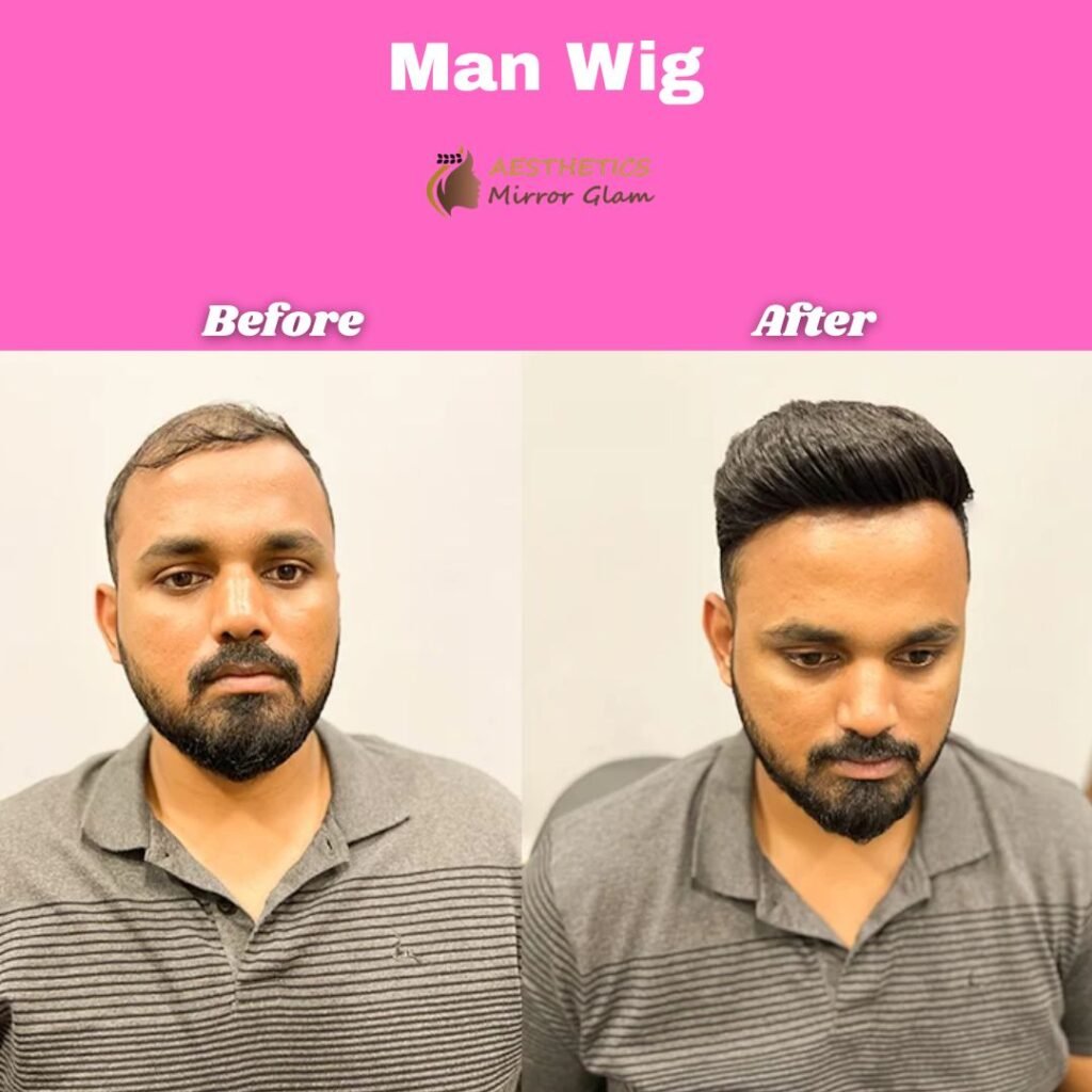 Man-Wig-at-aesthetics-mirror-glam-studio-rohini