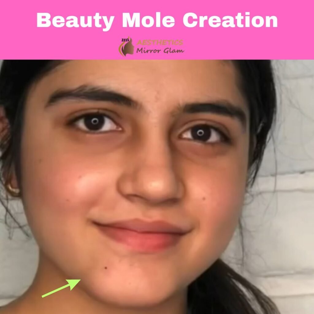Permanent Beauty Mole Creation in Rohini, Delhi at Aesthetics Mirror Glam Studio