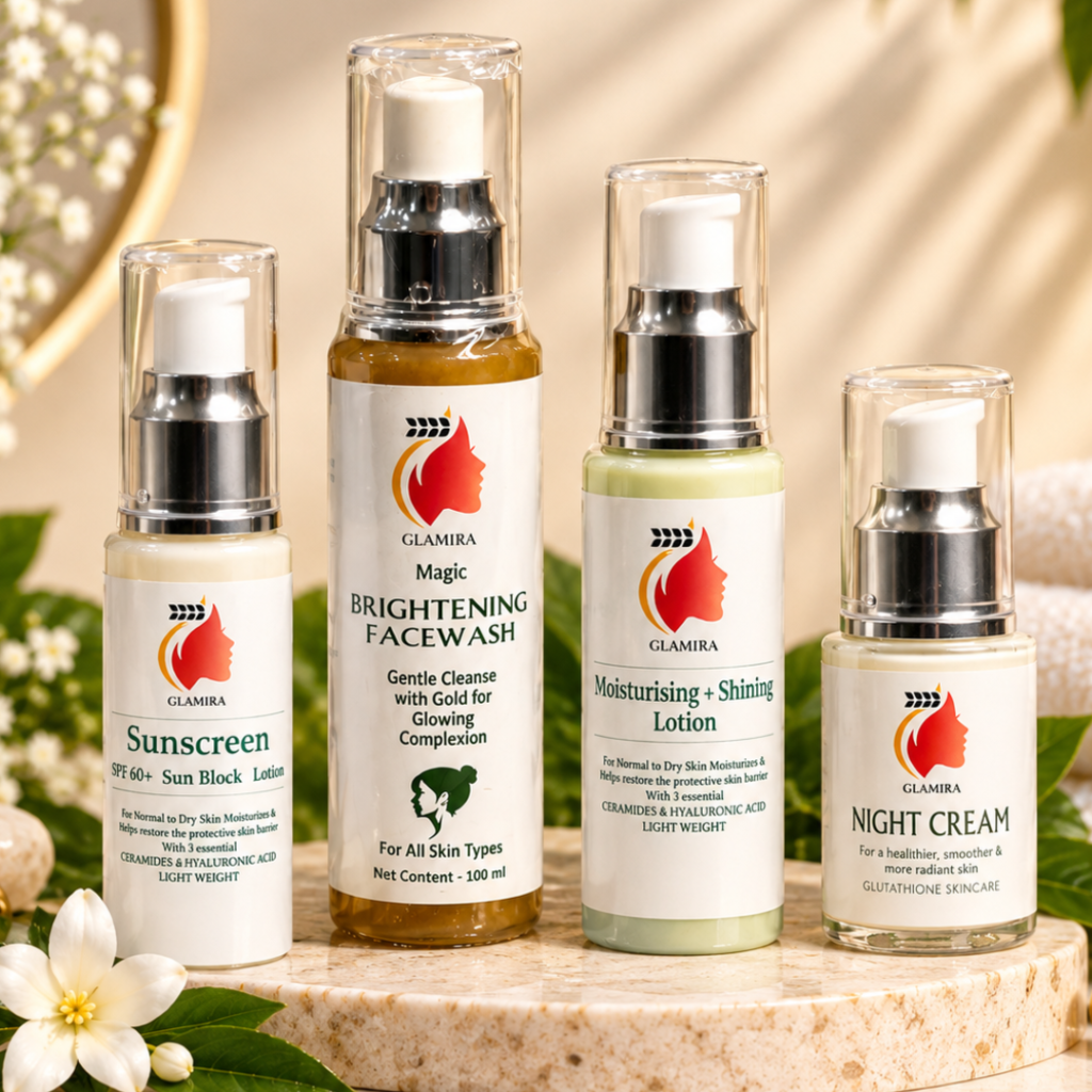Glamira Complete 4-Step Radiant Skin Kit Photoshoot