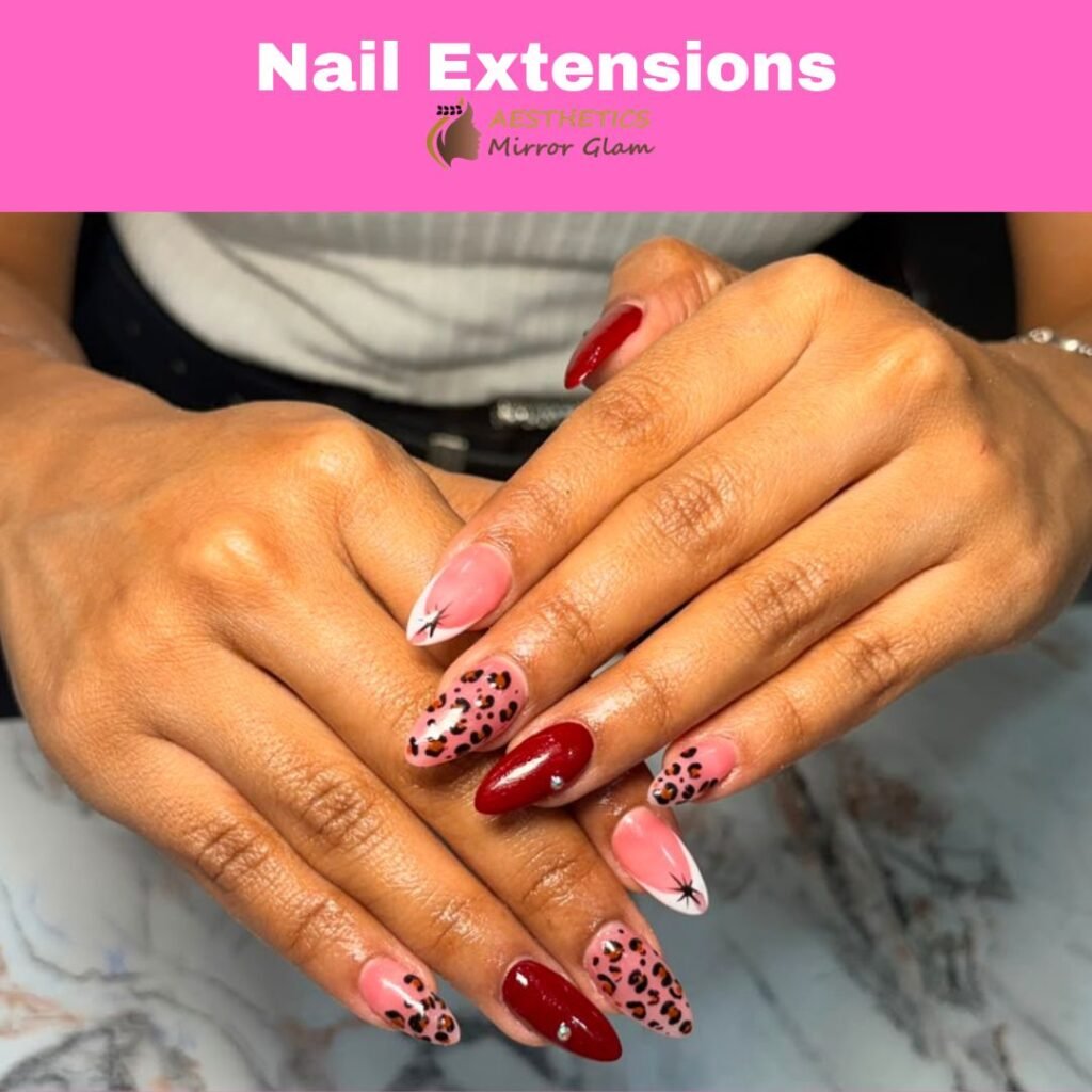 Gel nail extensions at Aesthetics Mirror Glam Studio, Rohini, Delhi