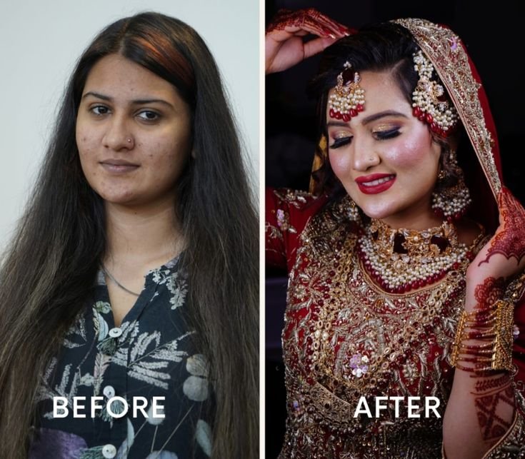Best Bridal Makeup in Rohini, Delhi – Flawless Airbrush Bride Transformation After Result