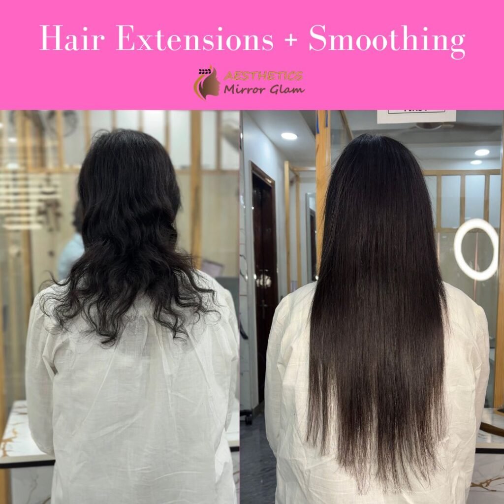 Hair extensions with smoothing finish in Rohini