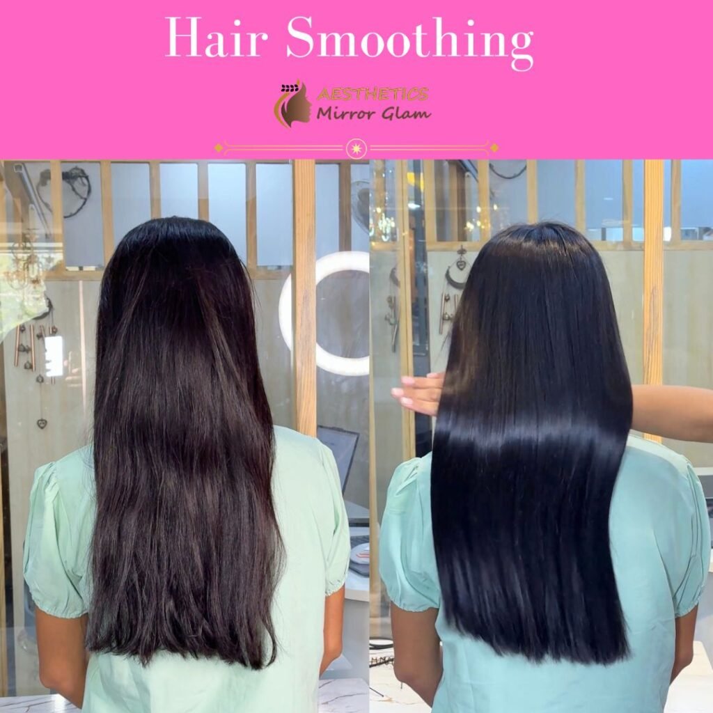 Hair smoothening in Rohini Delhi at Aesthetics Mirror Glam Studio